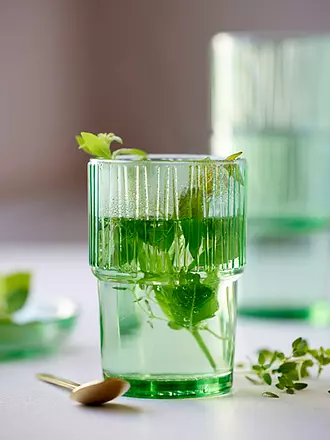 BITZ | Trinkglas KUSINTHA 4er Set 380ml Gruen | hellgrün