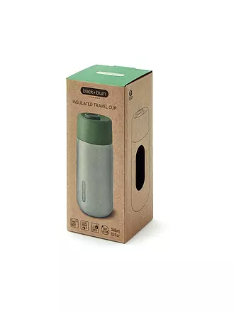 BLACK+BLUM | Thermosbecher - Edelstahlbecher to Go 340ml Olive/Edelstahl | grau