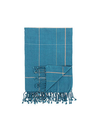 BLOOMINGVILLE | Tagesdecke - Plaid Golan Cotton 170x130cm Blau | blau