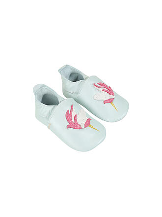 BOBUX | Baby Krabbel- und Hausschuhe SCHMETTERLING | mint