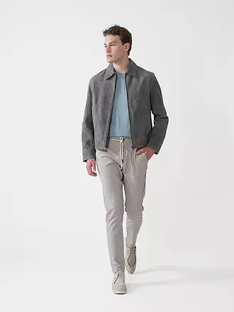 BOSS | Lederjacke H-MALBANO5 | grau