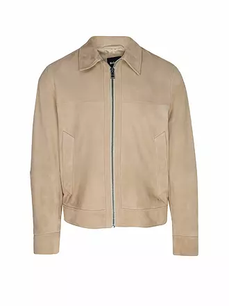 BOSS | Lederjacke H-MALBANO5 | beige