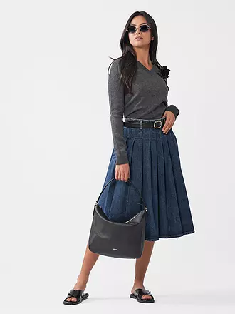 BOSS | Ledertasche - Hobo Bag ALYCE Medium | weiss