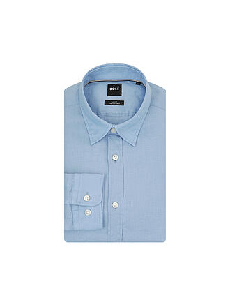 BOSS | Leinenhemd Slim Fit | hellblau