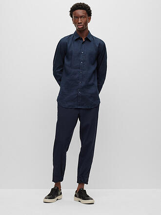 BOSS | Leinenhemd Slim Fit | hellblau