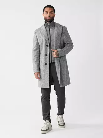 BOSS | Mantel Slim Fit HYDE-BIB | hellgrau