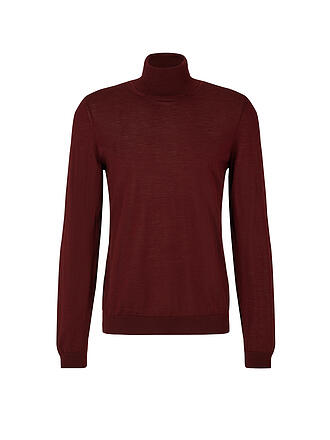 BOSS | Rollkragenpullover Slim Fit MUSSO | rot