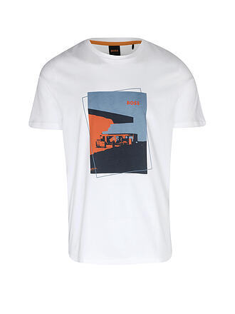 BOSS | T-Shirt TEABSTRACT | weiß