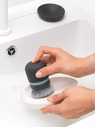 BRABANTIA | Spülbürste mit Seifenspender | grau