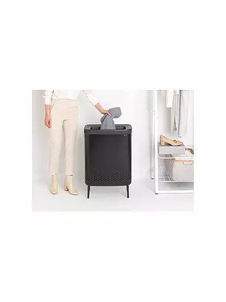 BRABANTIA | Wäschebox Bo 2x45l Schwarz | weiss