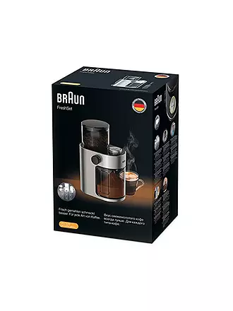 BRAUN | Kaffeemühle Fresh (Edelstahl) KG7070 | silber