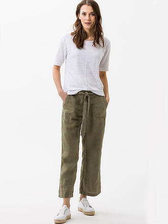 BRAX | Leinen T-Shirt CATHY | weiss