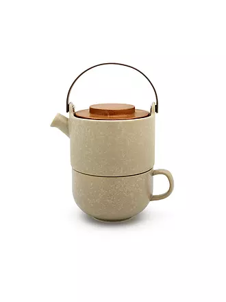 BREDEMEIJER | Tea for one Umea mit Bambusdeckel 0,5l Schwarz | camel