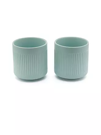 BREDEMEIJER | Teebecher SKAGEN 2er Set 0,3l Steingut Hellgrau | hellblau