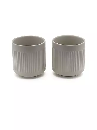 BREDEMEIJER | Teebecher SKAGEN 2er Set 0,3l Steingut Hellgrau | hellblau