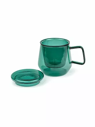 BREDEMEIJER | Teekanne TEA FOR ONE LIVORNO 0,35l Glas Jadegreen | schwarz