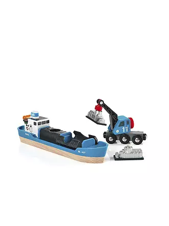BRIO | Containerschiff mit Kranwagen | keine Farbe