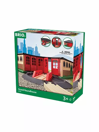 BRIO | Großer Ringlokschuppen mit Drehscheibe | keine Farbe
