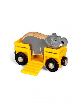 BRIO | Tierwaggon Elefant | gelb