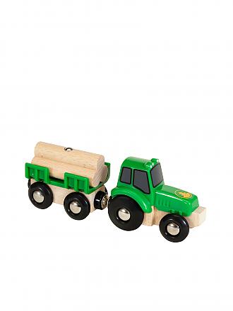 BRIO | Traktor mit Holz-Anhänger | keine Farbe
