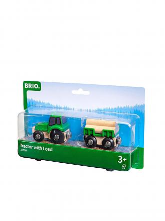 BRIO | Traktor mit Holz-Anhänger | keine Farbe