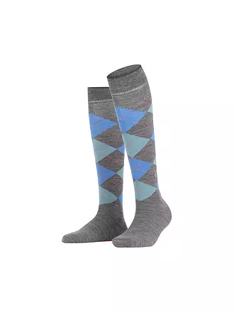 BURLINGTON | Damen Kniestrümpfe MARYLEBONE 36-40 d blau | grau