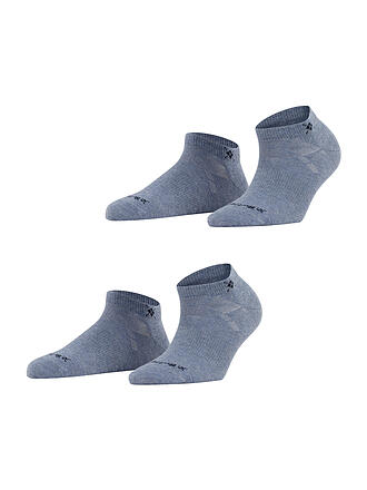 BURLINGTON | Damen Sneakersocken EVERYDAY 2-er Pkg 36-41 light jeans | schwarz