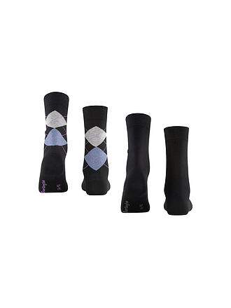 BURLINGTON | Damen Socken EVERYDAY 2-er Pkg 36-41 black | blau