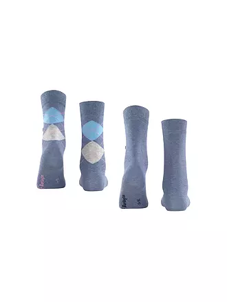 BURLINGTON | Damen Socken EVERYDAY 2-er Pkg 36-41 light denim | schwarz