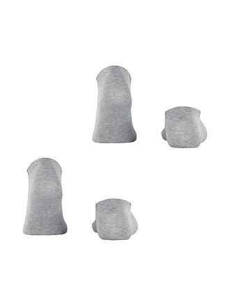 BURLINGTON | Herren Sneaker Socken EVERYDAY 2-er Pkg. 40-46 light grey | schwarz