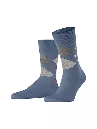 BURLINGTON | Herren Socken 40-46 MANCHESTER anthracite melange | blau