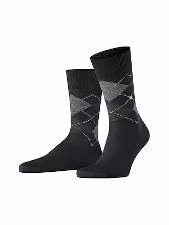 BURLINGTON | Herren Socken 40-46 MANCHESTER black | hellgrau