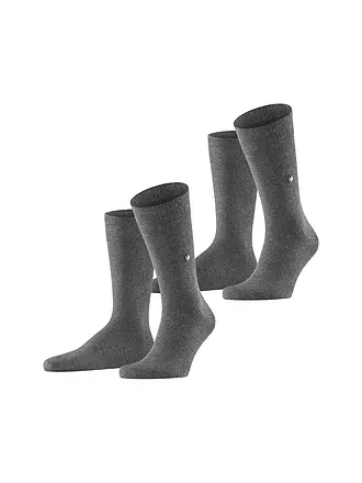 BURLINGTON | Herren Socken EVERYDAY 2-er Pkg. 40-46 anthracite mel. | schwarz