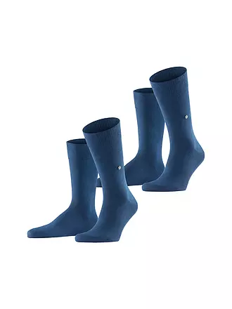 BURLINGTON | Herren Socken EVERYDAY 2-er Pkg. 40-46 anthracite mel. | blau