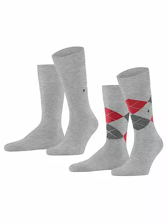 BURLINGTON | Herren Socken EVERYDAY 2-er Pkg. 40-46 black | hellgrau