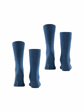 BURLINGTON | Herren Socken EVERYDAY 2-er Pkg. 40-46 dk. marine | schwarz