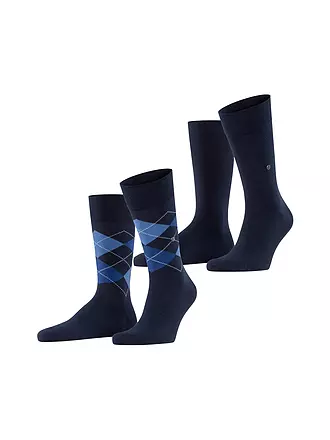 BURLINGTON | Herren Socken EVERYDAY 2-er Pkg. 40-46 light grey | blau