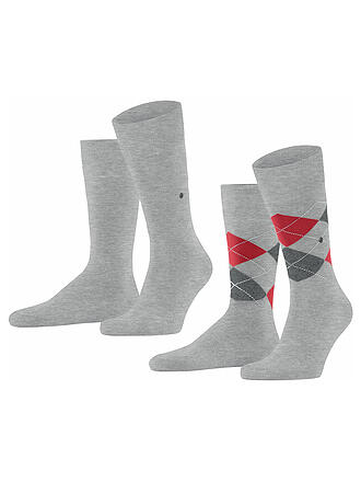 BURLINGTON | Herren Socken EVERYDAY 2-er Pkg. 40-46 light grey | hellgrau