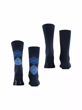 BURLINGTON | Herren Socken EVERYDAY 2-er Pkg. 40-46 marine | hellgrau