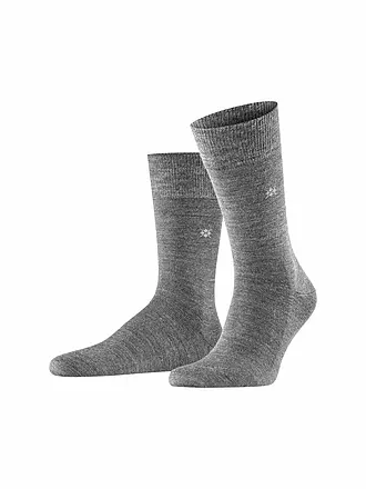 BURLINGTON | Herren Socken LEEDS 40-46 asphalt mel. | grau