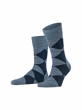 BURLINGTON | Herren Socken MULITICOLOUR CLYDE 40-46 light greymel | blau