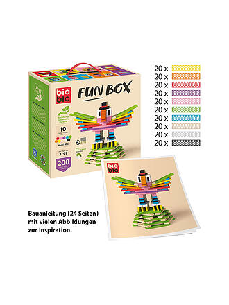 Bioblo | Fun Box Multi-Mix mit 200 Bausteinen | keine Farbe