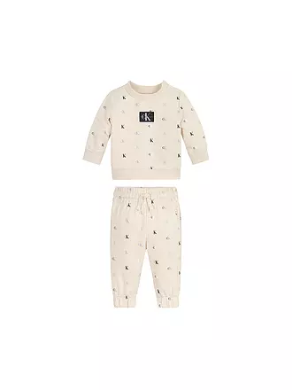 CALVIN KLEIN JEANS | Baby Set Pullover und Hose 2 teilig | beige