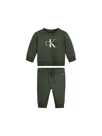 CALVIN KLEIN JEANS | Baby Set Sweater und Hose | dunkelgrün