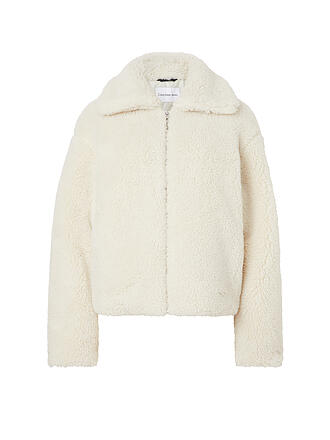 CALVIN KLEIN JEANS | Jacke in Felloptik | creme