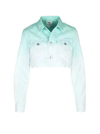 CALVIN KLEIN JEANS | Jeansjacke Cropped Fit | hellgrün