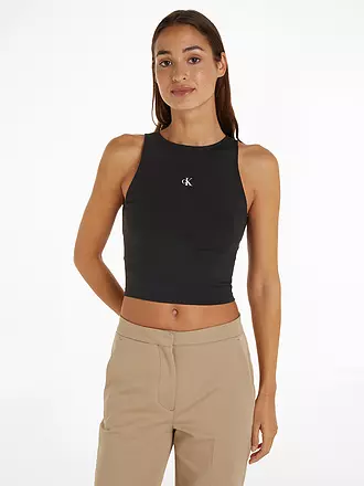 CALVIN KLEIN JEANS | Top Cropped Fit | schwarz