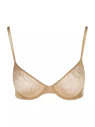 CALVIN KLEIN | Hartschalen BH SHEER MARQUISETTE beige | camel