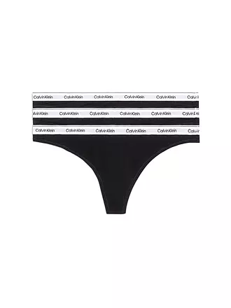 CALVIN KLEIN | String 3er Pack multi | schwarz