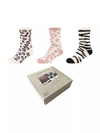 CAMANO | Damen-Socken Geschenkbox 3er Pkg black mix | rosa